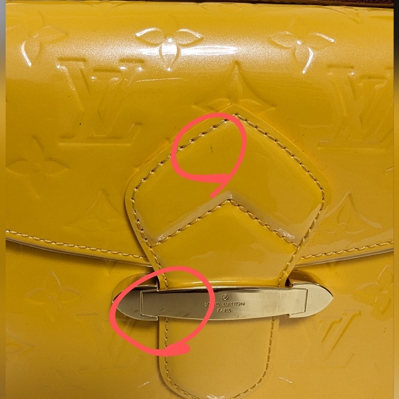 💕Rare LOUIS VUITTON Monogram Vernis Bellflower PM yellow leather Cross body BAG - Picture 13 of 16